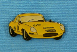 1 PIN'S //  ** JAGUAR TYPE E / N°55 - SCHWEPPES ** . (©Qualité Collections Série Limitée Paris) - Jaguar