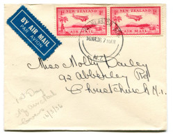 RC 24415 Nelle ZELANDE 1936 AIR MAIL COVER FROM PALMERSTON NORTH TO CHRISTCHURCH - Luchtpost