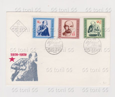 1970 100 Years Since The Birth Of Vladimir Il.Lenin  3v.- FDC    Bulgaria / Bulgarie - Lenin
