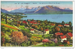 74 - LAC D'ANNECY - Veyrier - Vue Générale Et Massif Des Bauges - CAP N° 97 Colorisée - Veyrier