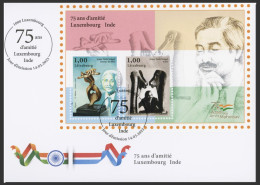 LUXEMBOURG 2023 India Joint Issue,Sculptor, Painter,Poet Amar Nath,Flag, MS ,Miniature Sheet, FDC Cover (**) Inde Indien - Covers & Documents