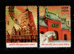 - INDE - 2008 - YT N° 2042 / 2043 - Oblitérés - Temples - Used Stamps
