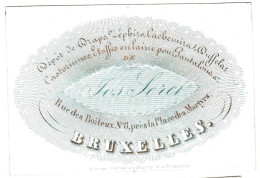 Belgique, Carte Porcelaine, Porseleinkaart,Jos Seret, Depot De Draps... , Bruxelles, Dim:103x71mm, - Porcelaine