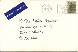 Canada Cover Sent Air Mail To Denmark Port Alberni 11-12-1979 Single Franked - Lettres & Documents