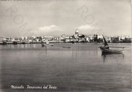 CARTOLINA  MARSALA,SICILIA-PANORAMA DAL PORTO-MARE,SOLE,ESTATE,VACANZA,SPIAGGIA,BARCHE,BELLA ITALIA,VIAGGIATA 1955 - Marsala