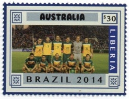 LIBERIA 2014 - 1v - MNH - Australia Team - Brazil World Football Championship - Soccer Calcio - Football - World Cup - 2014 – Brasilien