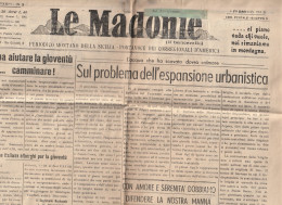 GIORNALE - LE MADONIE - DIREZIONE CASTELBUONO (PALERMO)  1953 - Autres & Non Classés