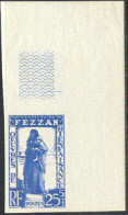FEZZAN(1950) Mother & Child. Corner Imperforate. Scott No 2NB2, Yvert No 55. - Altri & Non Classificati