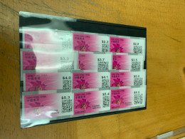 Hong Kong Stamps Labels 12 Diff Postage Stamps Flower - Gebruikt