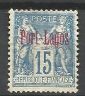 PORT-LAGOS N° 3 NEUF* TRACE DE CHARNIERE / Hinge / MH - Unused Stamps