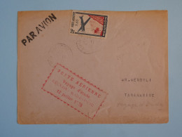 BT18  ILE DE REUNION BELLE LETTRE  RARE 1938 1ER VOL  VOYAGE D ETUDE  A MADAGASCAR  +AFFR  PLAISANT++ - Cartas & Documentos