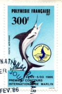 POLYNESIE - Makaire Bleu De L'Atlantique (Makaira Ampla), Yacht, Emblème - Used Stamps