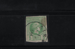 GREECE ΔΙΒΡΗ POSTMARK TYPE V ON 5 LEPTA SMALL HERMES HEAD STAMP - Oblitérés