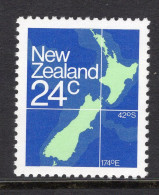 New Zealand 1982 Map - P.12½ - MNH (SG 1261) - Unused Stamps