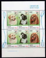 New Zealand 1982 Health - Dogs MS MNH (SG MS1273) - Unused Stamps
