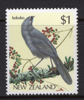 New Zealand 1982-89 Definitives - Native Birds - $1 Kokako MNH (SG 1292) - Unused Stamps