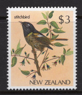 New Zealand 1982-89 Definitives - Native Birds - $3 Stitchbird MNH (SG 1294) - Unused Stamps