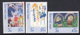 New Zealand 1986 Health - Children's Paintings Set HM (SG 1400-1402) - Neufs