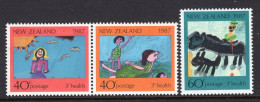 New Zealand 1987 Health - Children's Paintings Set HM (SG 1433-1435) - Unused Stamps