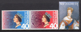 New Zealand 1988 Centenary Of Royal Philatelic Society Of New Zealand Set HM (SG 1448-1449 + Stamp From MS1450) - Unused Stamps