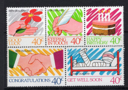 New Zealand 1988 Greetings Stamps Set HM (SG 1455-1459) - Unused Stamps