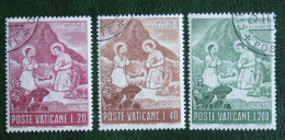 Natale Weihnachten Xmas Noel Kerst 1965 Mi 487-489 Yv 438-440 Used Gebruikt Oblitere VATICANO VATICAN - Gebraucht