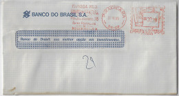 Brazil 1989 Cover With Meter Stamp With Slogan Issued By Bank Of Brasil SA Square José Bonifácio 945 - Covers & Documents