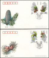 China FDC/1992-3 Conifers 2v MNH - 1990-1999