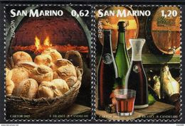 San Marino - 2005 - Europa CEPT - Gastronomy - Mint Stamp Set - Ongebruikt