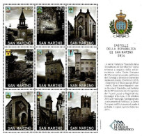 San Marino - 2014 - Castles Of Republic San Marino - Mint Souvenir Sheet - Nuovi