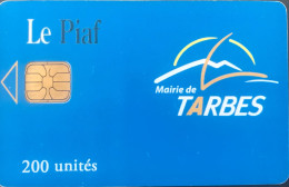 PIAF   -   TARBES  -  (bleu)  -  200 Unités - Cartes De Stationnement, PIAF