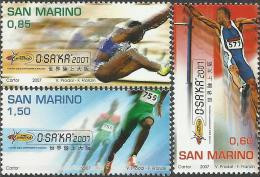 San Marino - 2007 - 11th World Championship In Athletics - Osaka 2007 - Mint Stamp Set - Ongebruikt