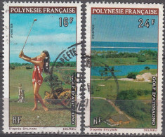 Polynésie Française 1974 Michel 175 - 176 O Cote (2005) 22.20 € Sport Golf D'Atimaono Cachet Rond - Oblitérés