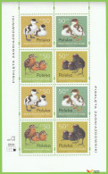 Voyo POLAND 1997  Mi# 3686-3689KB ** MINT Young Waterbirds - Full Sheets