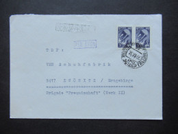 UdSSR 1966 Luftpost / Par Avion In Die DDR VEB Schuhfabrik In 9417 Zwönitz Erzgebirge Brigade "Freundschaft" Werk II - Lettres & Documents