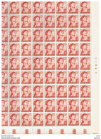 REPUBBLICA:  1961  MICHELANGIOLESCA  -  S. CPL. 19  VAL. FGL. 100  N. - SASS. 899/17  -  DIFFICILE  INSIEME - Full Sheets