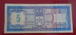 NETHERLANDS ANTILLES, P 15a ,  5 Gulden  ,  1980 , VF - Antilles Néerlandaises (...-1986)