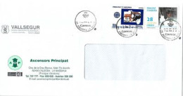 ANDORRA.Ascensors Principat, Letter (Andorra Commercial Postal ), Nice Round Cancels - Brieven En Documenten