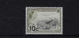 SWAZILAND SG73, 10C ON 1/- KEY VALUE MOUNTED MINT - Swaziland (...-1967)