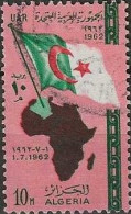 EGYPT 1962 Independence Of Algeria -  10m. - Algerian Flag And Map FU - Gebruikt