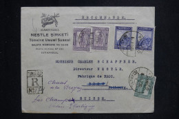 TURQUIE - Enveloppe Commerciale En Recommandé De  Istambul  Pour La Suisse En 1930 - L 144073 - Briefe U. Dokumente