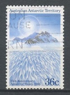 ANTARCTIQUE AAT 1986 N° 73 Oblitéré Used TTB C 1.50 € Traité De L'Antarctique Anniversaire Mont Prince Charles Mawson - Oblitérés
