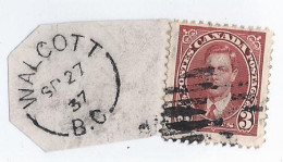 17952) Canada Walcott BC Closed  Post Office Postmark Cancel - Autres & Non Classés