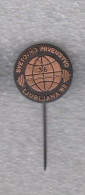 Pin Badge World Weightlifting Championships Ljubljana 1982 82 Slovenia Yugoslavia - Haltérophilie