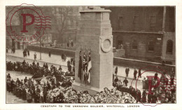 UK. LONDON. WHITEHALL. CENOTAPH TO THE UNKNOWN SOLDIER. - Whitehall