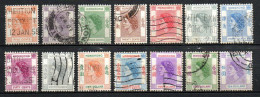 Col33 Colonie Britannique Hong Kong 1954 N° 176 à 189 Oblitéré Cote 2020 : 40,00€ - Used Stamps
