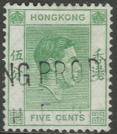 Hong Kong. 1938-52 KGVI. 5c Used. P14. SG 143 - Ongebruikt