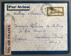 Indochine, Entier Aérien 66c. - TAD KOMPONGCHNANG, Cambodge 13.3.1937 Pour La France - (B1455) - Briefe U. Dokumente