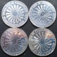 Germania - RFT - 4 X 10 Mark 1972 D G F J - Olimpiadi Di Monaco - KM# 130 - 10 Mark