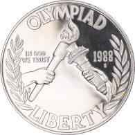Monnaie, États-Unis, Jeux Olympiques, Dollar, 1988, U.S. Mint, San Francisco - Herdenking